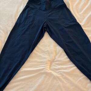 Blue wide leg yoga pants. Worn once. Very comfortable. NWOT